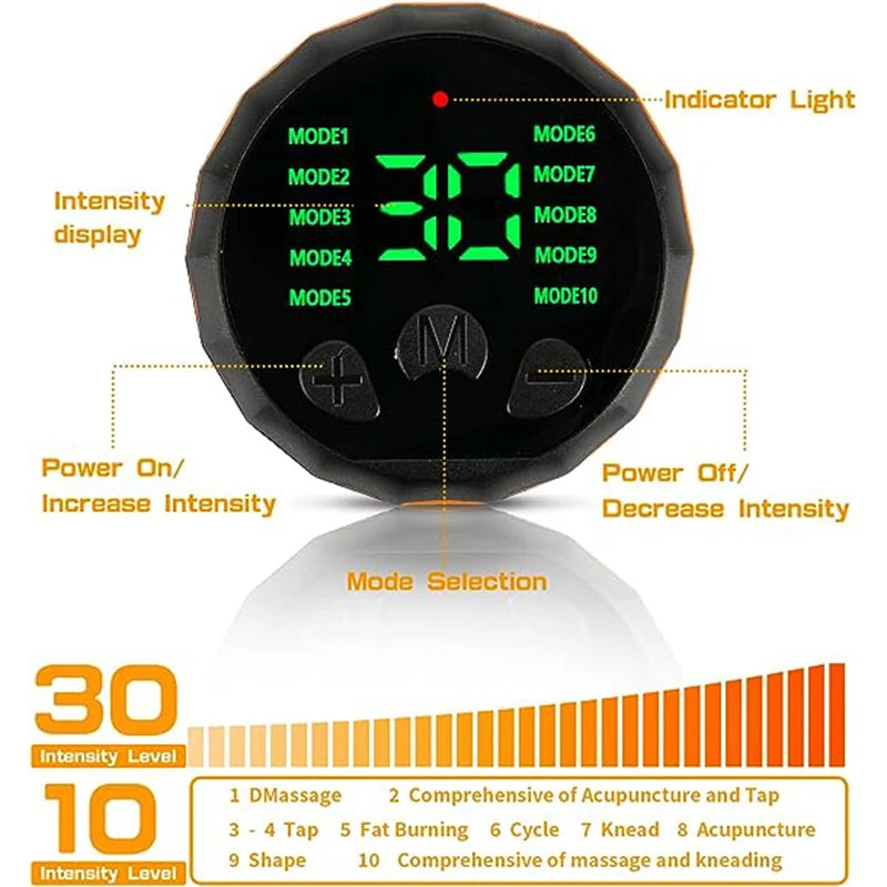 Abdominal Toning Belt, Electronic Muscle Stimulator, Portable AB Stimulator, Toner Home & Office Slimming Massager.
