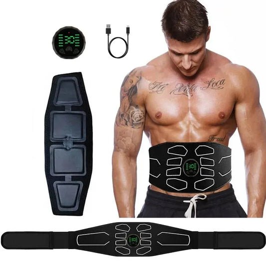 Abdominal Toning Belt, Electronic Muscle Stimulator, Portable AB Stimulator, Toner Home & Office Slimming Massager.