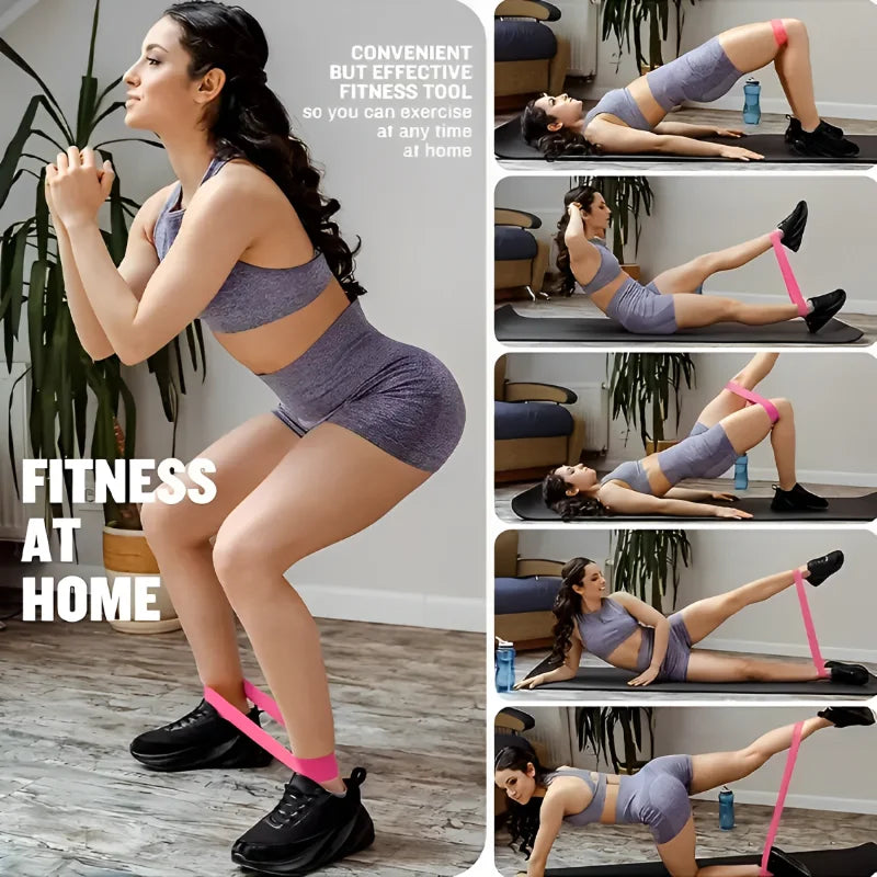 7Pcs Resistance Bands Fitness Set Rubber Loop Strength Training Workout Expander Yoga Gym Equipment Elastic Portable Pilates