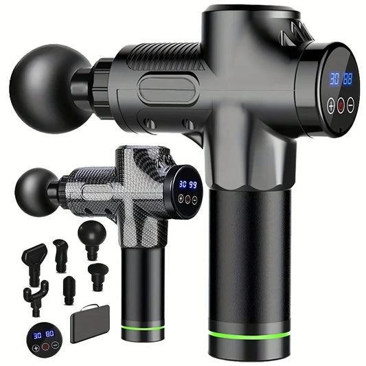 Deep Muscle Massage Gun Electric Percussion Pistol Massager For Full Body, Fitness Tool 30 Levels Deep Muscle Massage Gun.