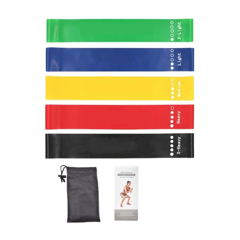 7Pcs Resistance Bands Fitness Set Rubber Loop Strength Training Workout Expander Yoga Gym Equipment Elastic Portable Pilates