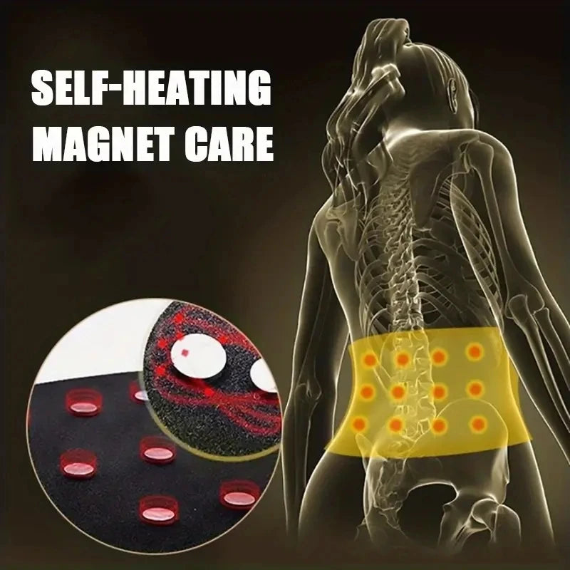 1pc Adjustable Self-heating Magnetic Therapy Back And Waist Support Belt