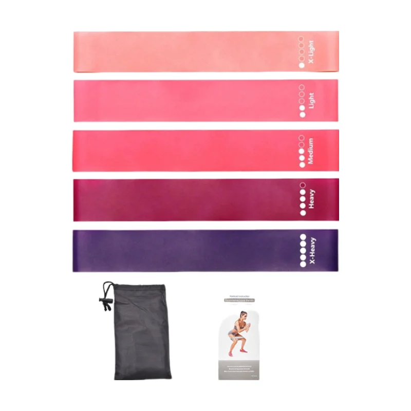 7Pcs Resistance Bands Fitness Set Rubber Loop Strength Training Workout Expander Yoga Gym Equipment Elastic Portable Pilates