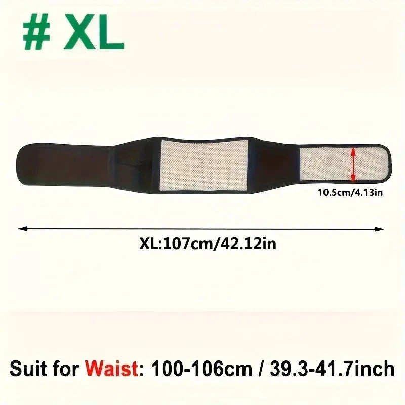 1pc Adjustable Self-heating Magnetic Therapy Back And Waist Support Belt