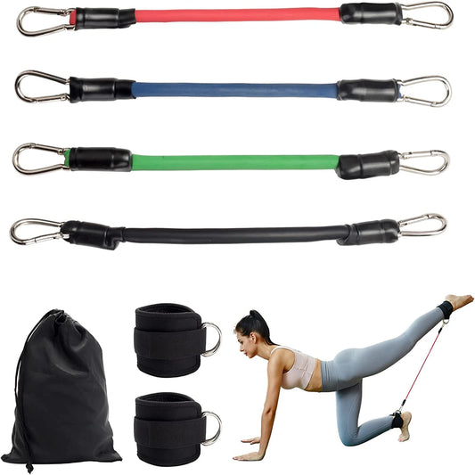 Ankle Resistance Band Set With Cuffs